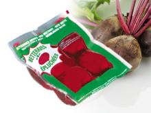 Vacuum-packed cooked red beet