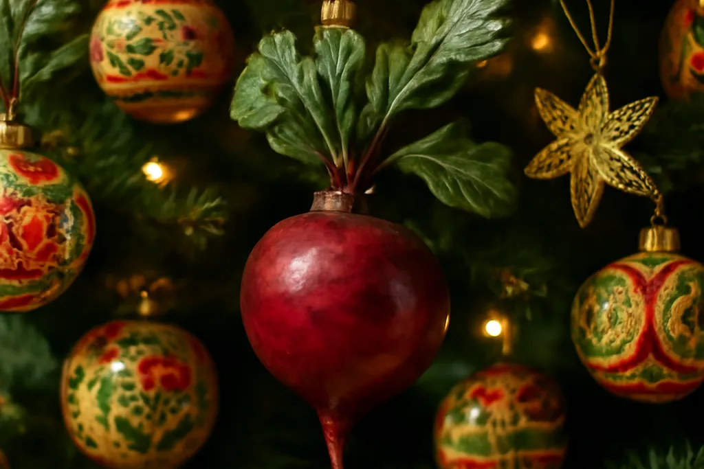 Koutia et betteraves rouges caramélisées servies dans des bols traditionnels pour le souper de Noël orthodoxe