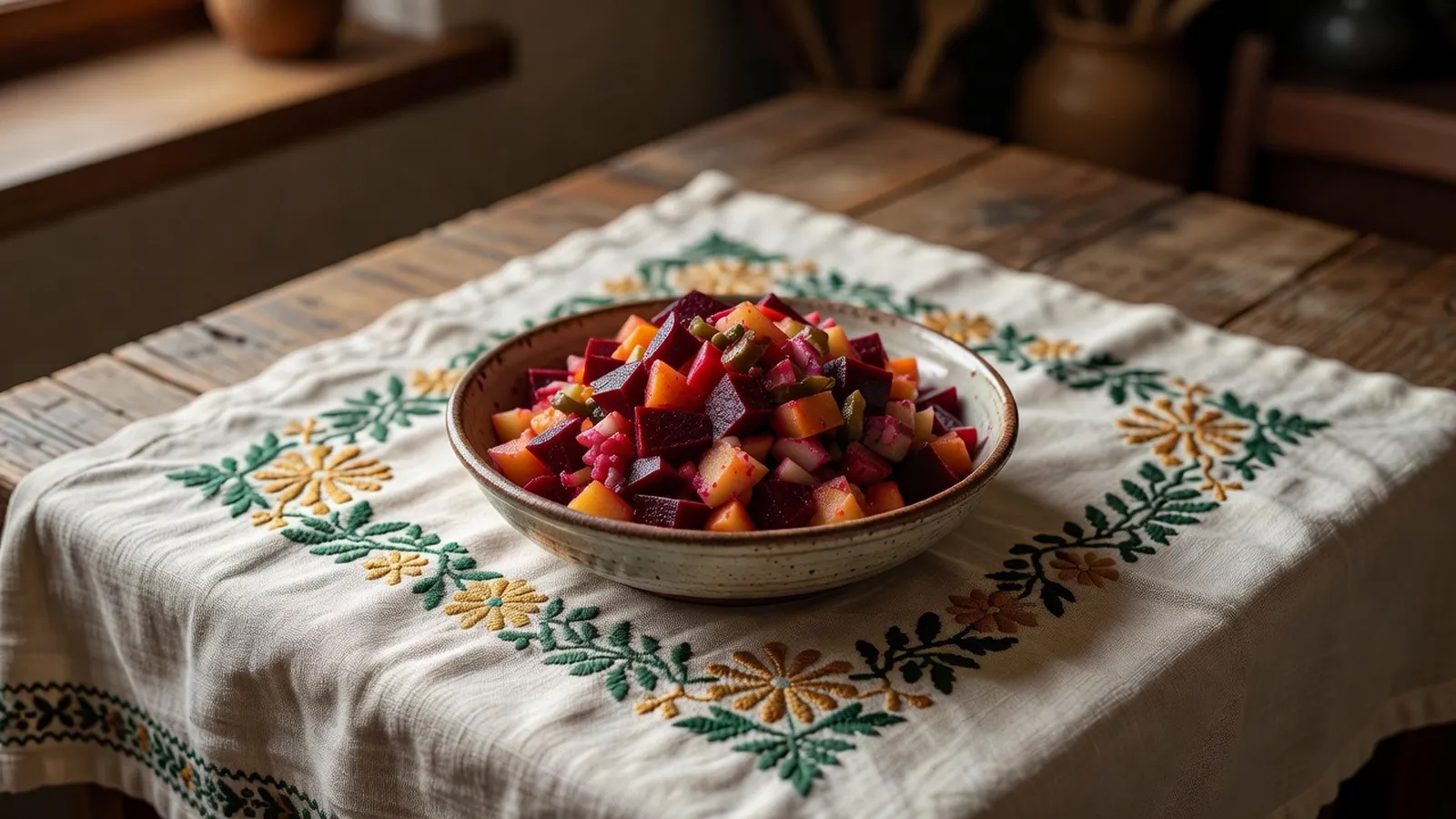 La vinaigrette russe : recette traditionnelle de la salade de betterave rouge